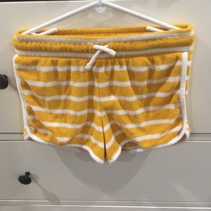 yellow striped old navy shorts